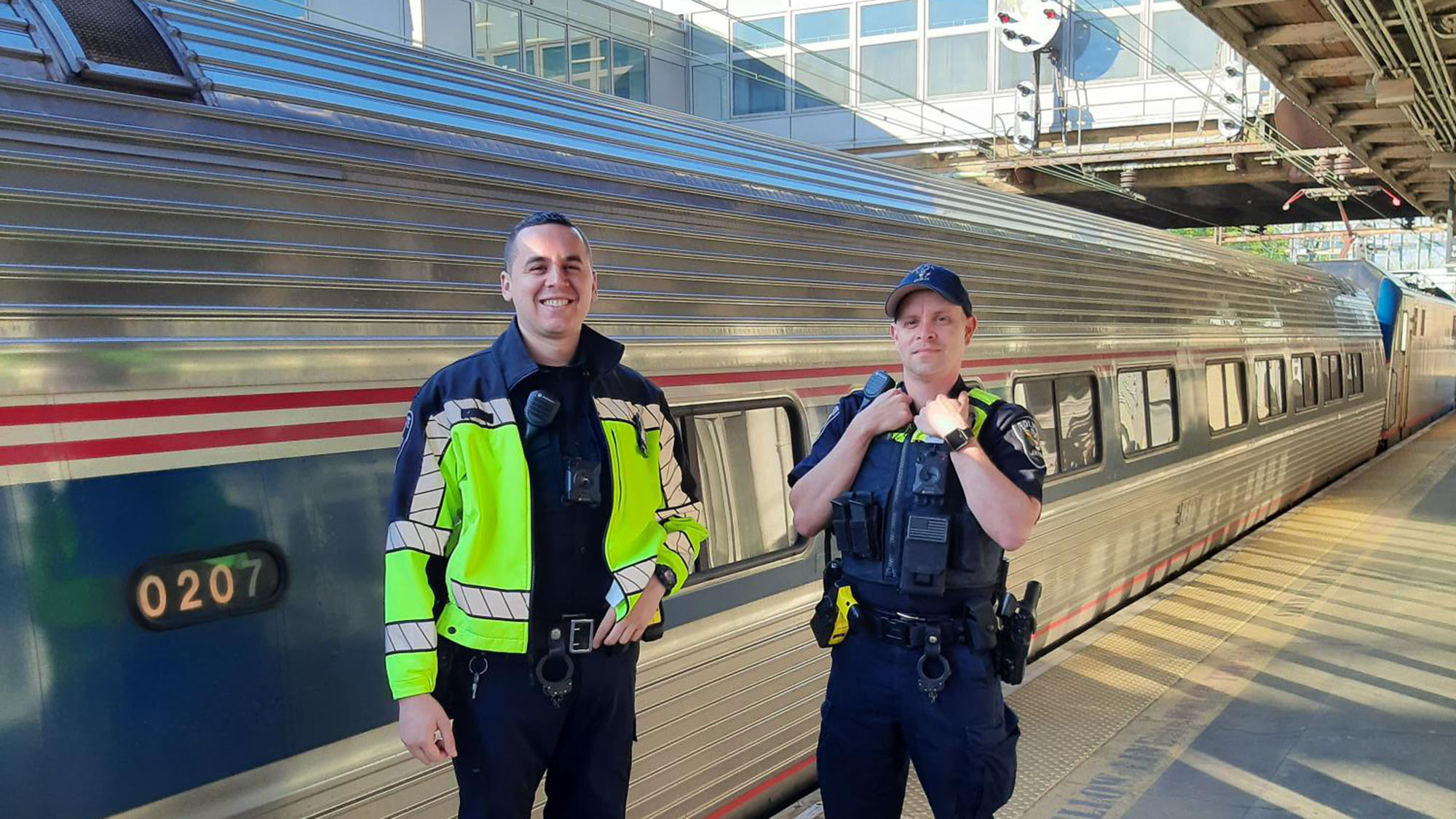 APD Officers on the Platform at Washington - Union Station
